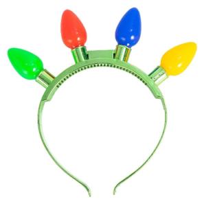 Luminous Christmas LED Hair Hoop with Bulbs Headbands Cartoon Headpiece for Halloween Party Decoration