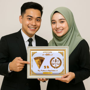 Mahar Akrilik Custom Profesi Polsuspas & Kejaksaan – Nama Timbul Mirror Gold Elegan & Eksklusif untuk Hari Spesial