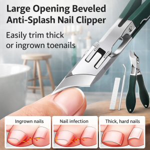 Beveled Anti-splash Nail Groove Special Nail Clipper Set Thick Hard Nail Groove Special Nail Cutter Ingrown Toenail Clippers Manicure Tool