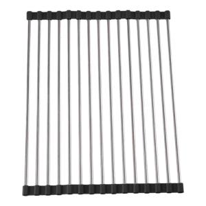 Adjustable Length Nonrust Steel Sink Shelf Foldable Dish Drainer For Efficient Kitchen Organization Drying Rack