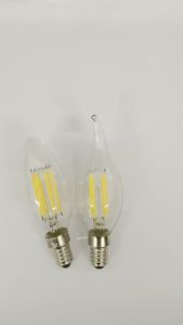 10Pcs E14 LED Candle Light Bulbs Dimmable Edison Filament Flame Chandelier Lamp 2W 4W 6W 220V Warm White Cool White Retro Decorative Bulb Lamps