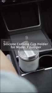 Tesla Model Y/YL Juniper 2025-2026 Silicone Cup Holder Insert Center Console Non-Slip Tray