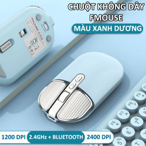 Chuột không dây wireless kiêm bluetooth Fmouse M203 pin sạc - phiên bản Silent không tiếng click (5 MÀU TUỲ CHỌN) Nhat Tin Authorised Store