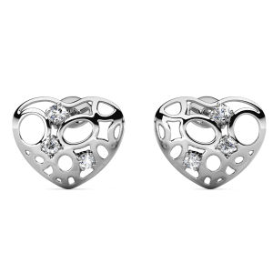 Her Jewellery Arena Earrings (White Gold) - Luxury Crystal Embellishments plated with 18K Gold