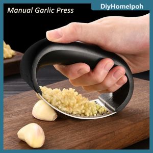 DiyHomeIpoh Manual Garlic Mincer Stainless Steel Garlic Press Chopping Garlic Tools Kitchen Gadgets