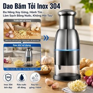 Dụng Cụ Băm Tỏi Nhà Bếp / Máy Ép Tỏi Bằng Thép Không Gỉ / Chống Dầu Và Chống Trượt