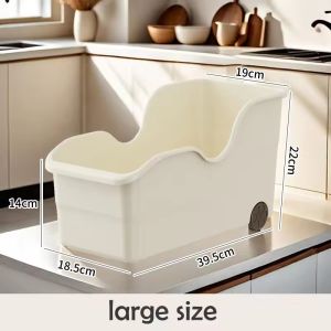 Kitchen Basket Storage Basket with Pulley Sundries Storage Basket