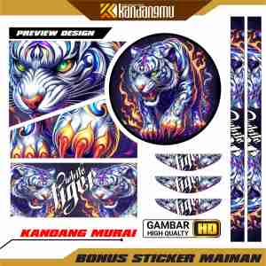 Jual Stiker Sangkar Burung Terlengkap & Terbaik kandang burung murai motif macan