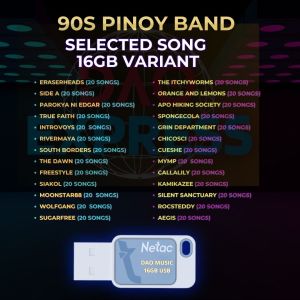 90S PINOY BAND MUSIC COLLECTION | USB FLASHDRIVE with Songs Music / MEMORY CARD MP3 320 KBPS QUALITY