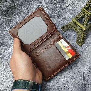 [Da thật] Ví đứng nam da thật Ví nam da bò Nappa WS235LD (Đen/Nâu) - 100% da bò thật BH 3 năm