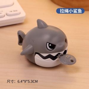 Móc Khóa Cá Mập Mini Kéo Dây Chạy Vui Nhộn | Phụ Kiện Hoạt Hình Cute Treo Balo Hot Trend