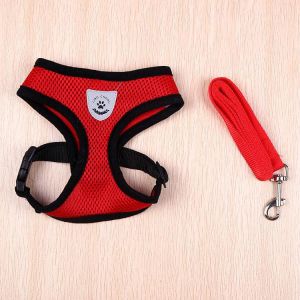Adjustable Leash Dog Harness Leash Mesh Collar Leash Strap Complete Set Leash Belt Traction