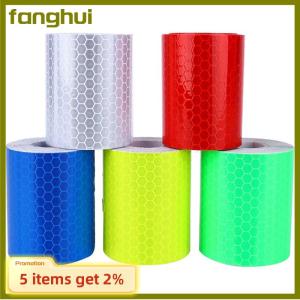fanghui 1mx5cm Car Truck Reflective Self-adhesive Safety Warning Tape Roll Film Sticker
