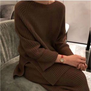 Gaudy - Yeji One Set Baju Atasan Dan Celana Rajut 2in1 Wanita Muslim Setelan Rajut Korean Style