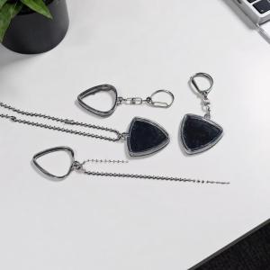 [Eqrbtl] Guitarists Storage Guitar Pick Collection Box Clear Holder Keyring Bag Heart Shaped Picks Size Case Musical Accessories