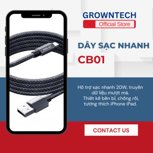 Dây sạc nhanh CB01 (A-L) 20W 3A bền bỉ sạc tốc độ cao truyền dữ liệu ổn định cho iPhone/iPad.