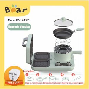 Bear DSL-A13F1 Multifunctional Breakfast Machine Household Toaster Small Mini Hot Pot