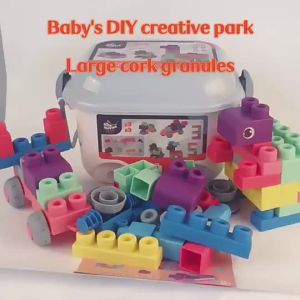 Baby Rubber Big Size Particle Bricks Toys DIY Building Blocks Big Brick Early Educational Large Soft Bricks Toy Bath For Toddler2026
