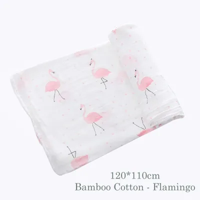 Newborn Baby Muslin Swaddle Bamboo Cotton Blanket Toddler Swaddle Dual Layer Muslin Wrap Grade A Standard 110*110 / 120*110 MumOkay
