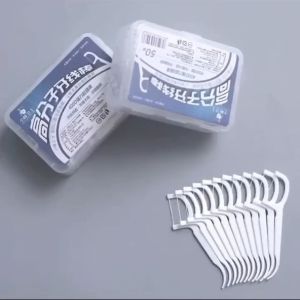 Alex Mall COD 50 Pcs/Box Arched Superfine Dental Floss Stick Tooth Clean Child Dental Care Flat Line Dental Floss