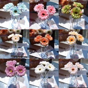 Combo 6 Cành Hoa Đồng Tiền Vải Lụa Decor Phòng Phụ Kiện Chụp Ảnh Trang Trí Tiệc Nhập Khẩu Cao Cấp