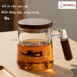[Siêu Sale] Cốc pha trà cá nhân Cốc lọc trà thủy tinh cốc pha trà cốc thủy tinh pha trà nắp đậy bằng gỗ