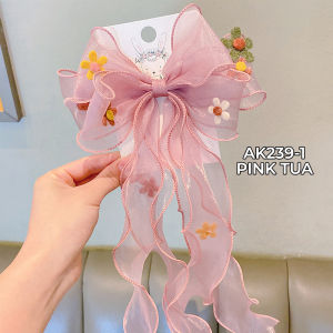 Jepit Rambut Anak Perempuan Korea Lucu Motif Pita Rumbai Bunga Aksesoris Import AK239 YARRA