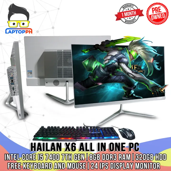 Hailan All In One PC Intel Core i5 7400 7th Gen, 8GB RAM DDR3, 320GB