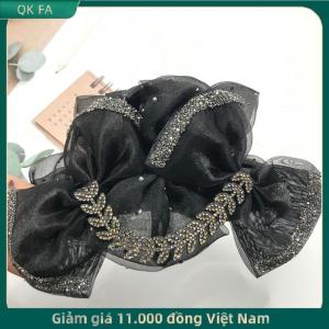 QK FA ✨ Tinh Tế Thanh Lịch Ngọt Ngào Lưới Bow Tóc Clip Của Phụ Nữ Sau Khi Não Kẹp Tóc Mũ Nón Phụ Kiện Quà Tặng