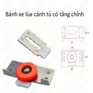 COMBO 4 cặp Ray trượt cửa tủ cánh  lùa U.U Đài Loan (thanh trên và dưới)