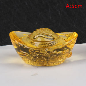 [Habilulu] Chinese Feng Shui Yuan Bao Dragon Pattern Ingot Lucky Blessing Home Ornament