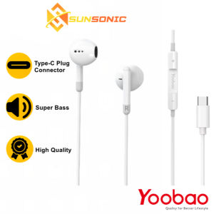 Yoobao L-C10 HD Speaker 3D Stereo Surround Sound Type-C Earphones With Mic