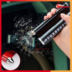Bảng Số Điện Thoại Ô Tô Kiêm Giá Đỡ Điện Thoại Tích Hợp Phá Kính (3 Trong 1) Tặng Kèm Sáp Thơm Kiêm Búa Phá Kính Chất Liệu Kim Loại Cao Cấp
