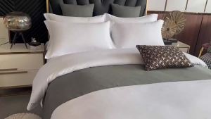 Hotel Bed Sheet Four-Piece Set White Three-Piece Set for Inns and Hotels Same Style Four-Piece Set Complete Set LZD