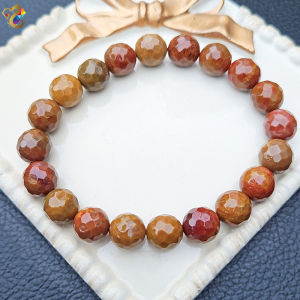 Premium Grade Faceted Warring States Agate Bracelet