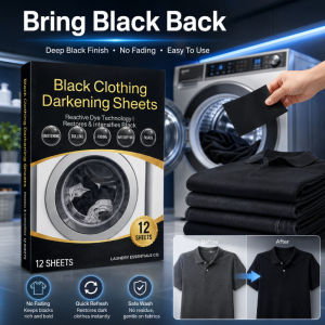 Black Clothing Dye Laundry Sheets Enhanced Black Repair Sheets Prevents Fading And Restores Black Color Color Enhancer For Black Clothes
