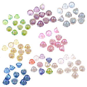 Pack of 10 Colorful Acrylic Flower Charm Accessories for DIY Jewelry Crafting and Colorful Wind Bell Decorations