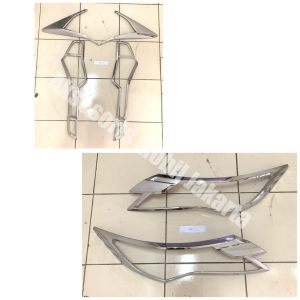 PAKET GARNISH CHROME DEPAN BELAKANG ALL NEW PAJERO 2016 2017 2018 2019 2020 2021/ LIST CHROME LAMPU DEPAN BELAKANG ALL NEW PAJERO 2016 2017 2018 2019 2020 2021