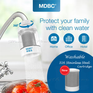 MDBC 360 Washable Stainless Steel Filter Water Purifier Kitchen Bar Bathroom Tap Filter Water Faucet Filter Cartridge