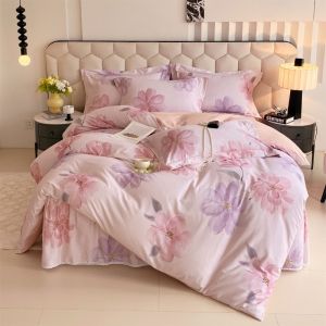 Dansunreve 1pc Duvet Cover 100% Cotton Floral Series Quilt Cover Single/Queen/King High Quality Korea Style Comforter Cover 7 Size Extra Large Size 230x250cm 248x248cm