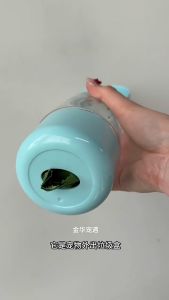 3-in-1 Portable Pet Water Bottle Dog Cat Travel Drink Bottle with Food & Poop Bag Storage