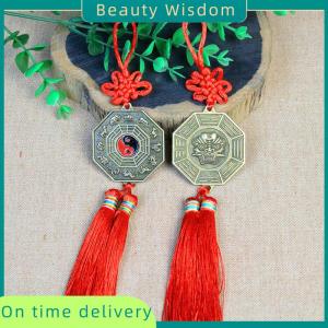 Beauty Wisdom Chinese Feng Shui Mirror Yin Yang Bagua Mirror with Chinese Knot Hanging Decor