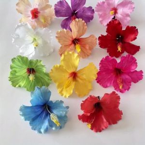 【Ready Stock+COD】STYLETENK Artificial Flower Hibiscus Flower Hair Clip Do Not Hurt Hair Bohemia Style Photo Beach Travel Side Clip Hair Accessories Hearwear for Wedding