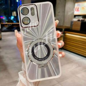 OPPO Reno15 Pro Max 5G Luxury Gradient Bling Glitter Ring Holder Phone Case For Oppo Reno 15 Pro Max 15F 15Pro Max Reno15Pro Max 5G With Full Camera Lens Protective Film Back Cover