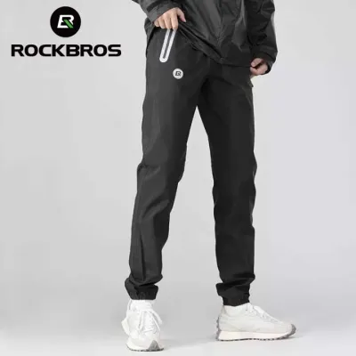 ROCKBROS Motorcycle Rain Pants Windbreaker Waterproof Men Breathable Trousers Motorbike Pants Reflective Elastic Sport Clothings