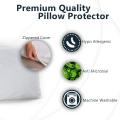 Waterproof Pillow Protector 2 Packs Hotel Home Bed Pillowcase 50x70cm Washable Bolster Protector. 