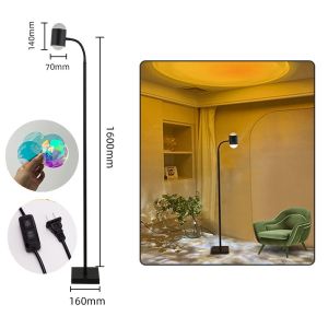 Floor Lamp MultiColor Nordic RGB Corner Lamp MultiColor Selector Nano LED Minimalist Nordic Light