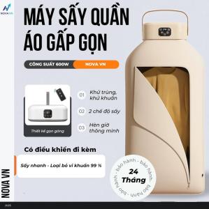 Máy Sấy Quần Áo Di Động Gấp Gọn 600W - Sấy Khô Nhanh 30-90 Phút Thiết Kế Gọn Gàng Tiết Kiệm Điện Phù Hợp Nhà Nhỏ & Ký Túc Xá Sấy nhanh loại bỏ vi khuẩn 99%