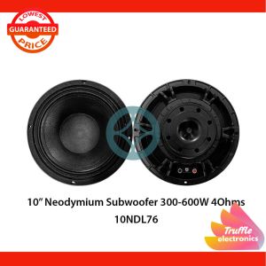 10" Epic Sound Neodymium Subwoofer 4Ohms 300-600W With 76mm Voice Coil - 10NDL76
