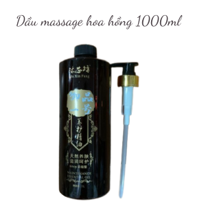 Dầu massage hoa hồng 1000ml  thơm dịu nhẹ kèm vòi